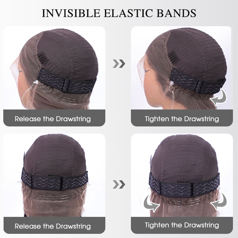 Water Wave Invisi Strap Snug Fit 360 Transparent Lace Frontal Bleached Knots Pre Cut Lace Wig - Image 6