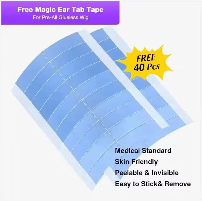 Invisible Knots Wig 8x5 Pre-Everything Glueless Lace Wigs Water Wave Wig With Ear Tapes Black Wigs - Image 11