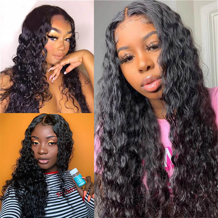 Water Wave HD Invisible Lace Front Human Hair Wigs with Natural Looking Hairline - Image 5