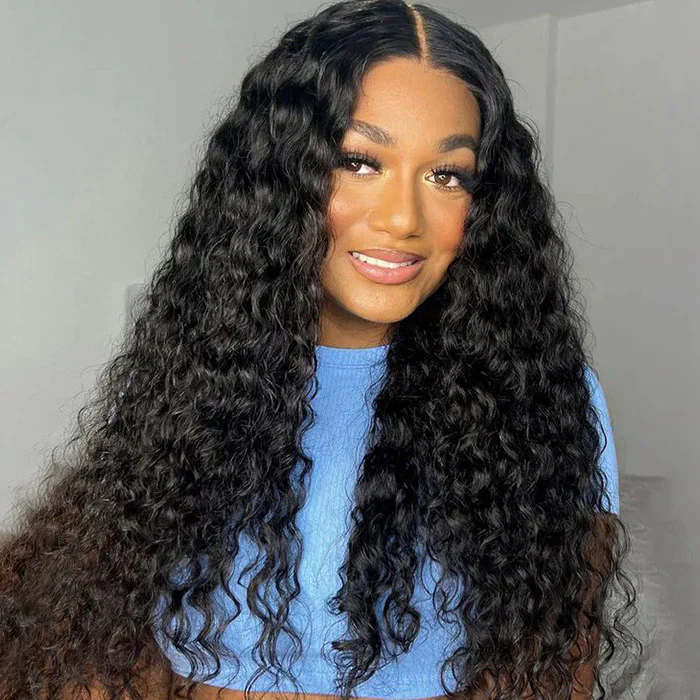 Wear And Go Glueless Water Wave Pre-Cut HD Lace Closure Human Hair Wigs - Image 3