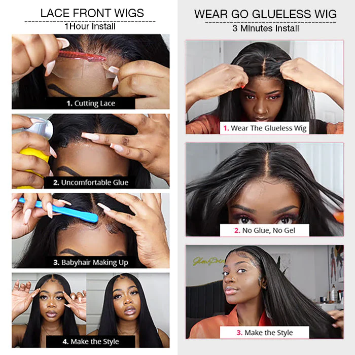 Wear And Go Glueless Water Wave Pre-Cut HD Lace Closure Human Hair Wigs - Image 8