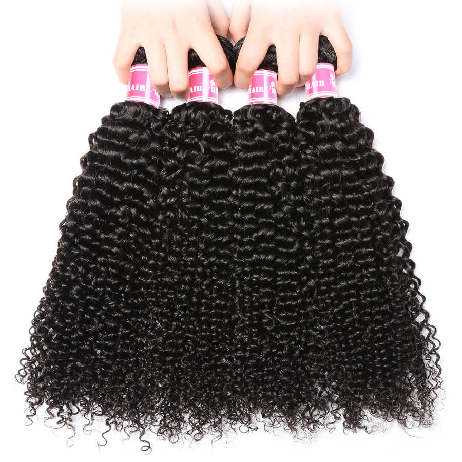 Brazilian Curly Hair 3/4 Bundles Affordable Virgin Human Hair Weave - Image 4